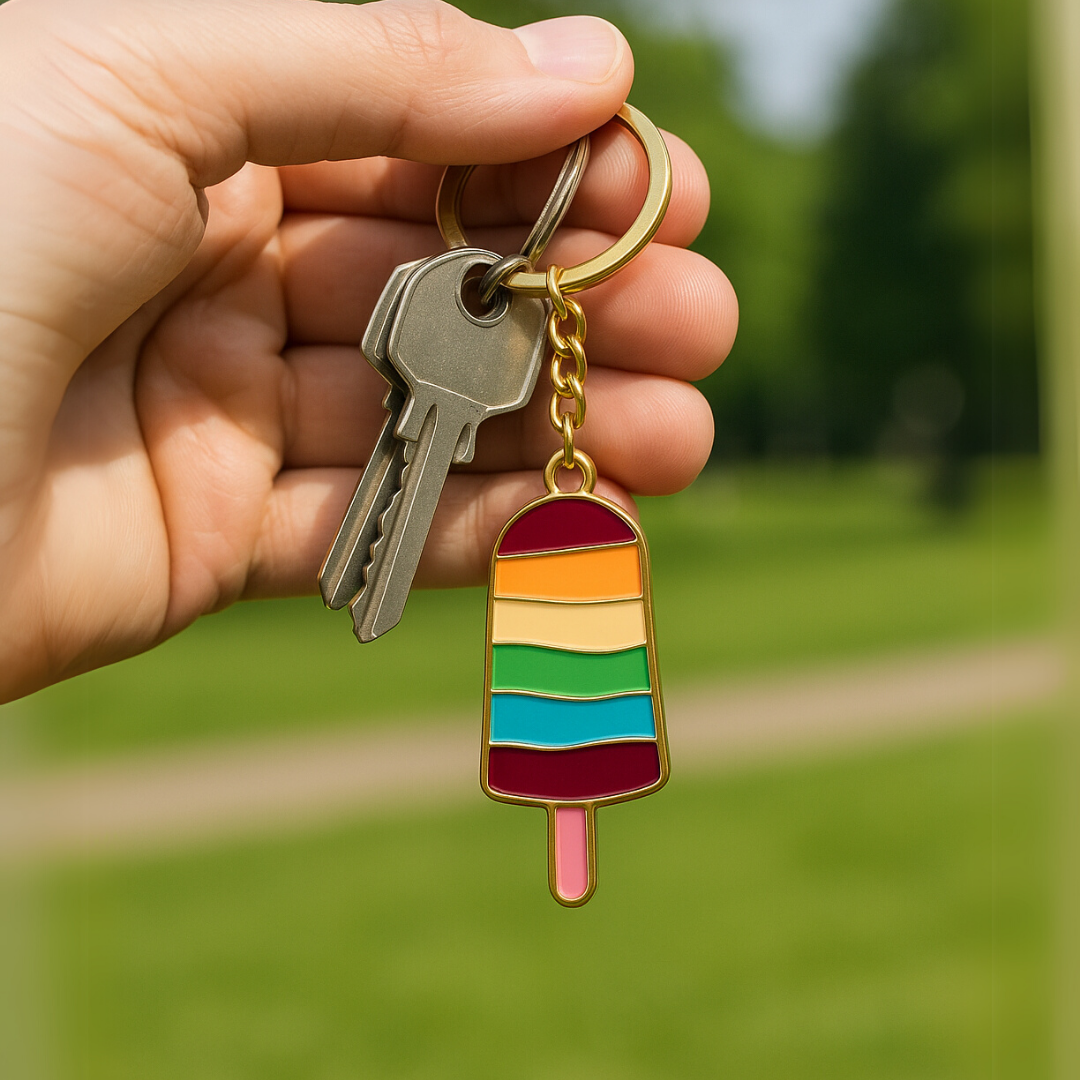Pleun's Regenboogijsje Sleutelhanger